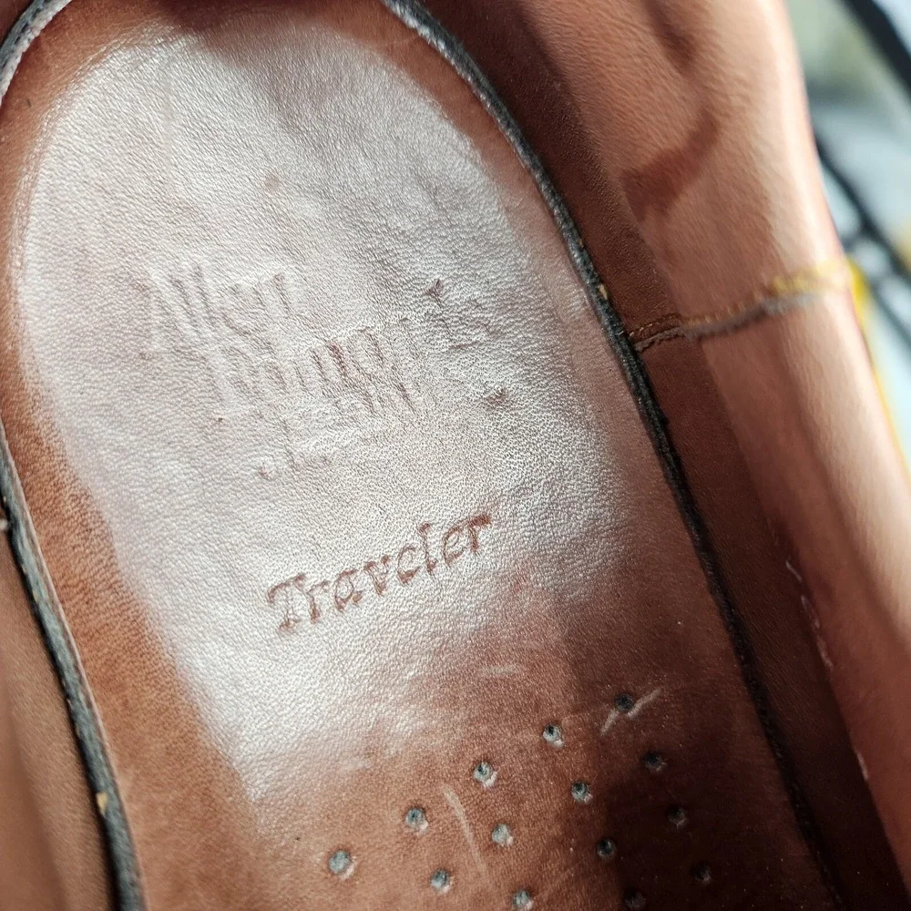 Allen Edmonds Traveler Oxford Shoes Mens 10.5 D Brown Leather Casual‎ Shoes